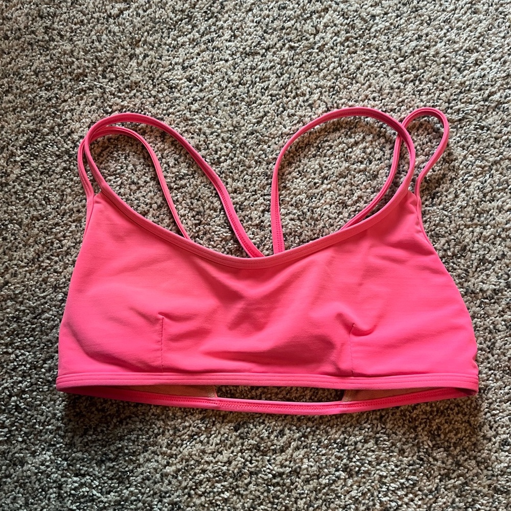 Lululemon Pink Strappy Bra small